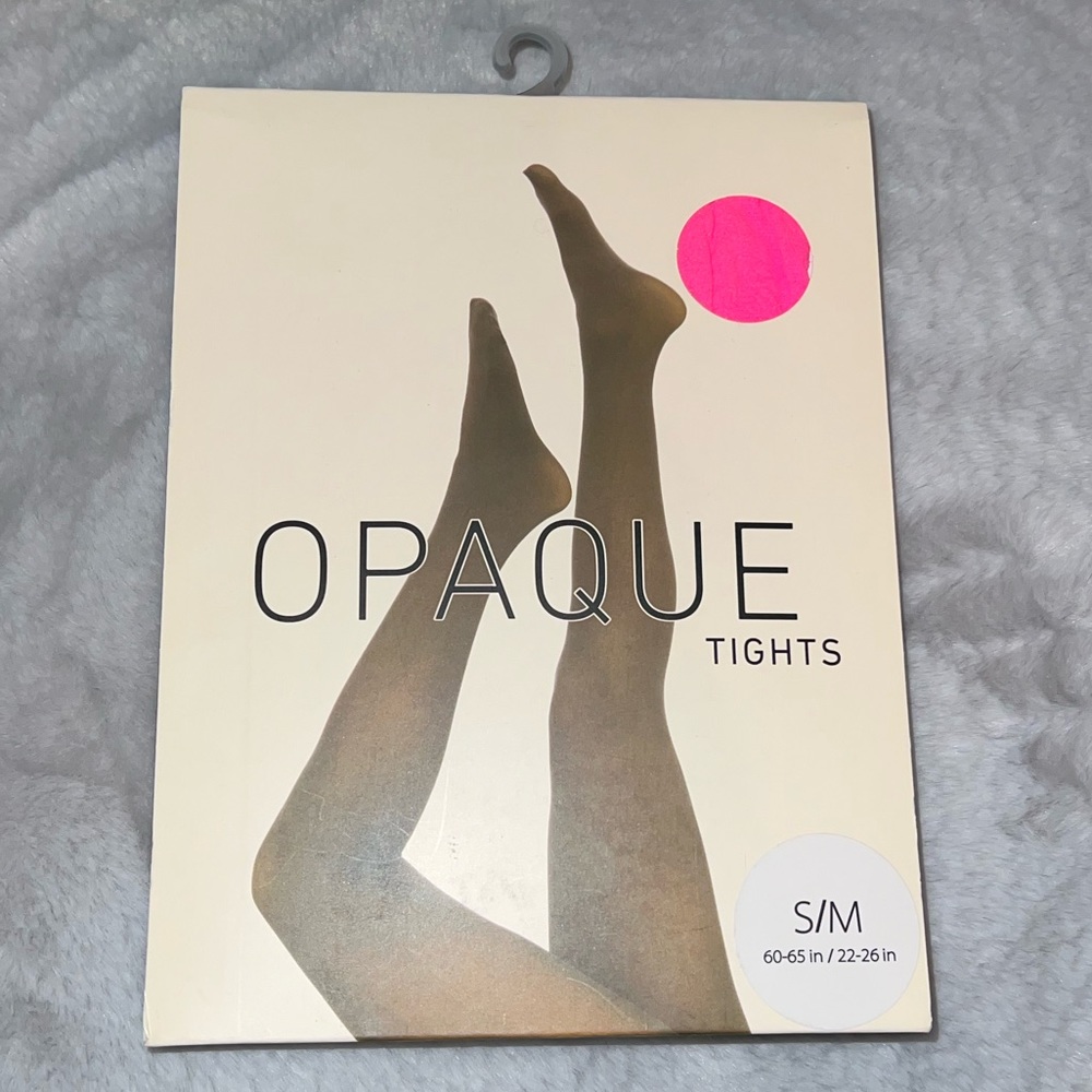 NWT Forever 21 Neon Pink Opaque Tights S/M 60-65”